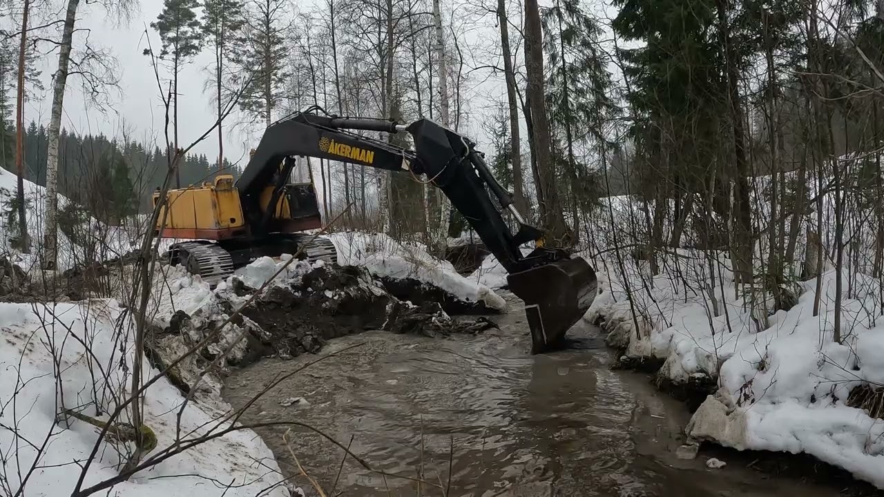 Digging  out small silt pond .Åkerman h10