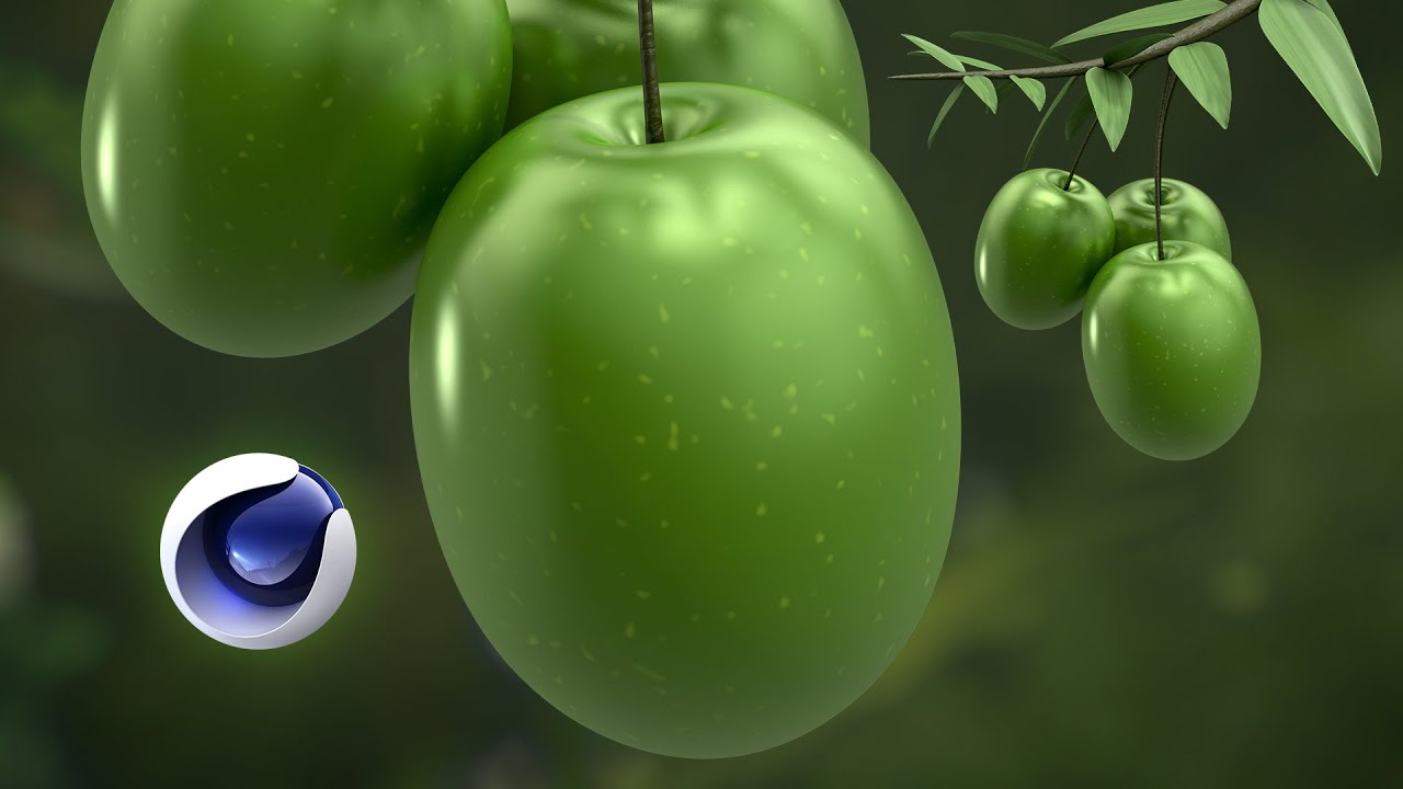 How to create olive modeling materials and render by cinema 4d