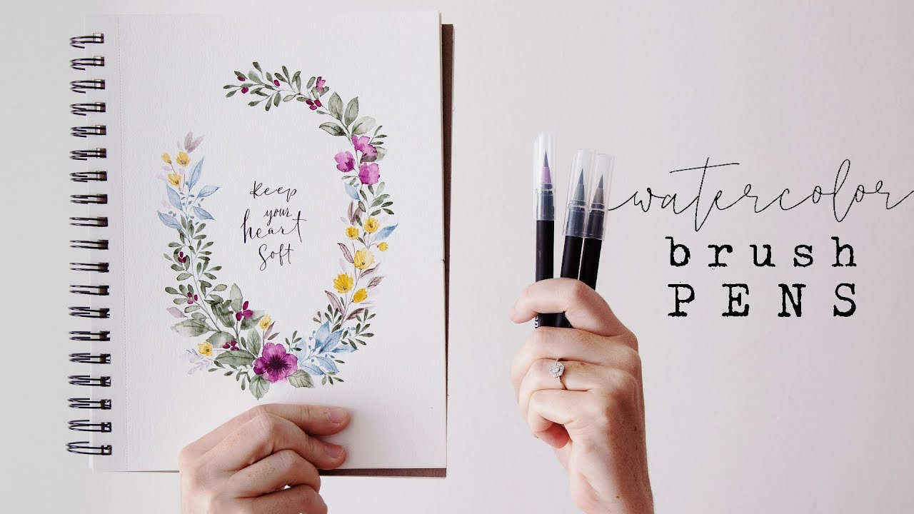 Trying Out Watercolor Brush Pens with Genuine Crafts