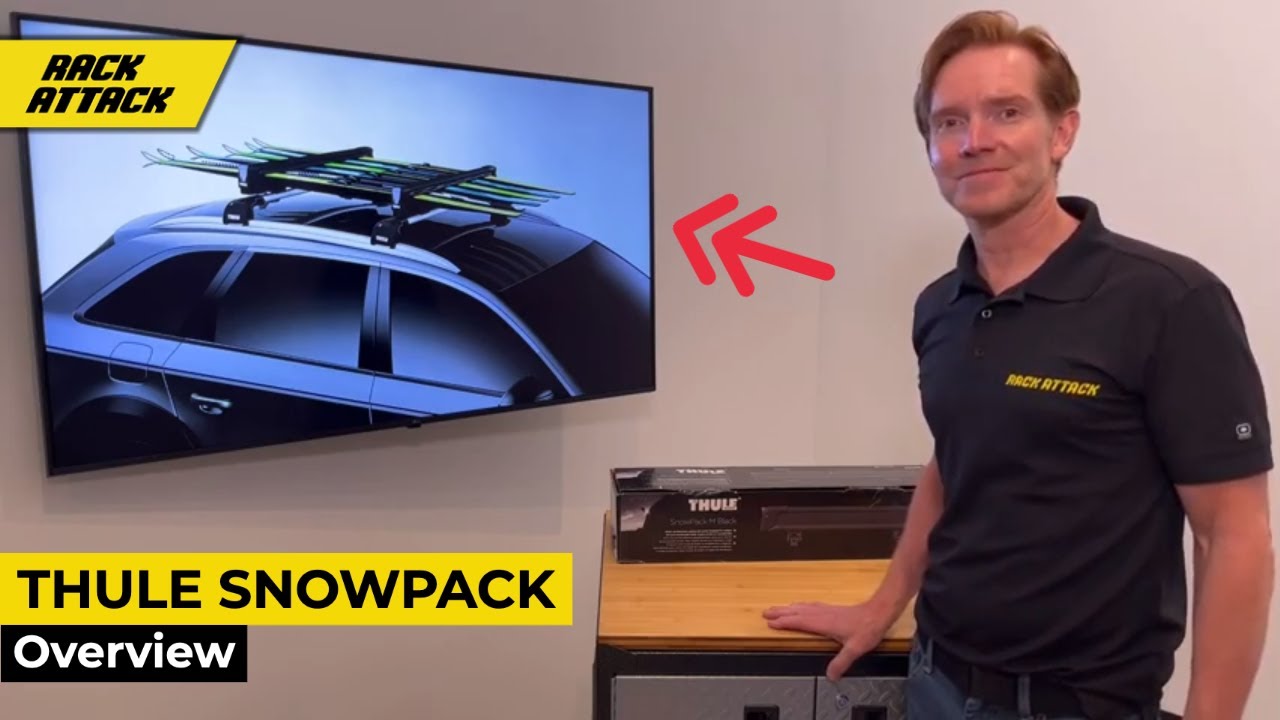 Thule SnowPack Ski + Snowboard Roof Rack Mounted Carrier Product Tour