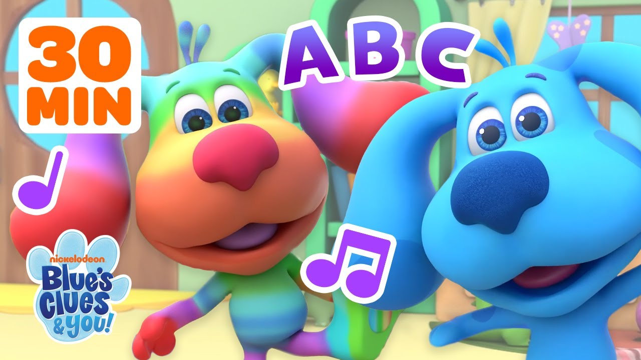 ABC Song! w/ Blue & Rainbow Puppy 🌈 + More Nursery Rhymes & Kids Songs | Blue’s Clues & You!