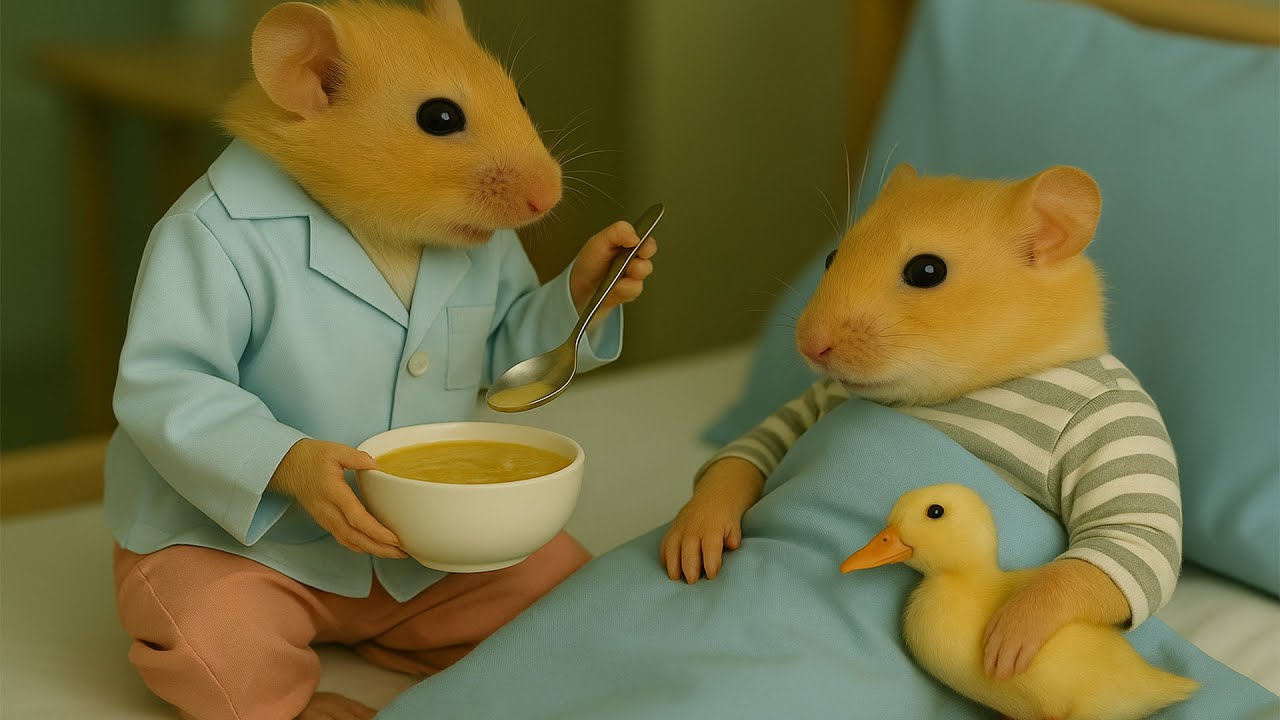 Sick Hamster Gets Loving Care from Mom! 🐹| Hammy Haven