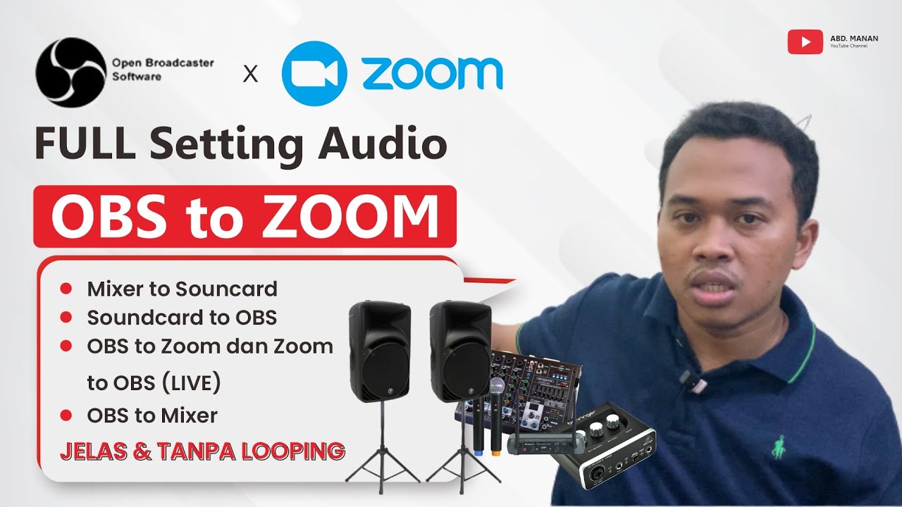 [Tutorial OBS] Full Tutorial Setting Audio OBS to Zoom dan Sebaliknya Input dari Mixer ke Soundcard