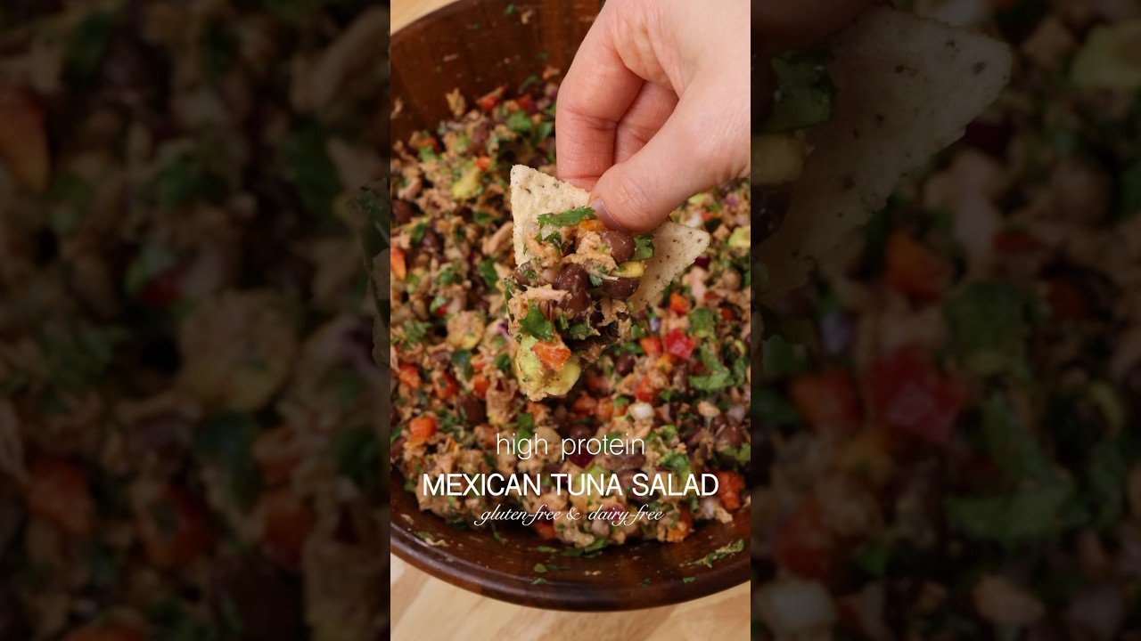 MEXICAN TUNA SALAD ✨🐟🌿 #ytviral #recipe #tuna #tunasalad