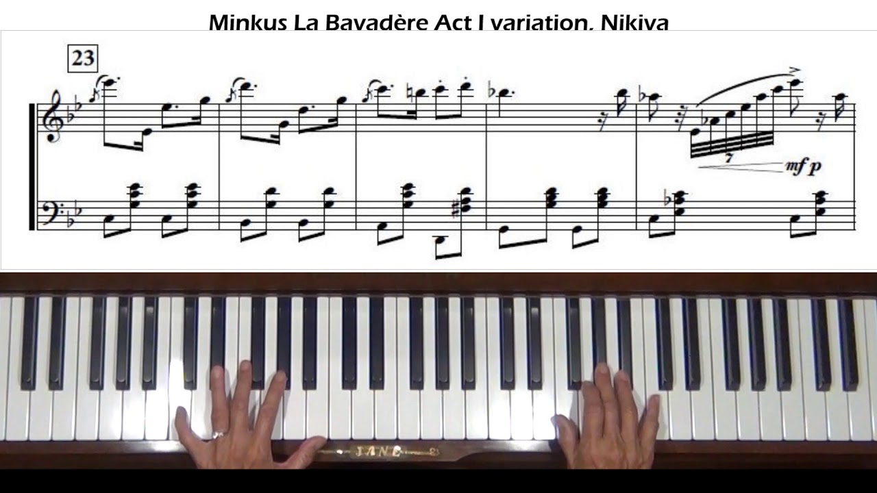 Minkus La Bayadère Act I Nikiya Piano Tutorial