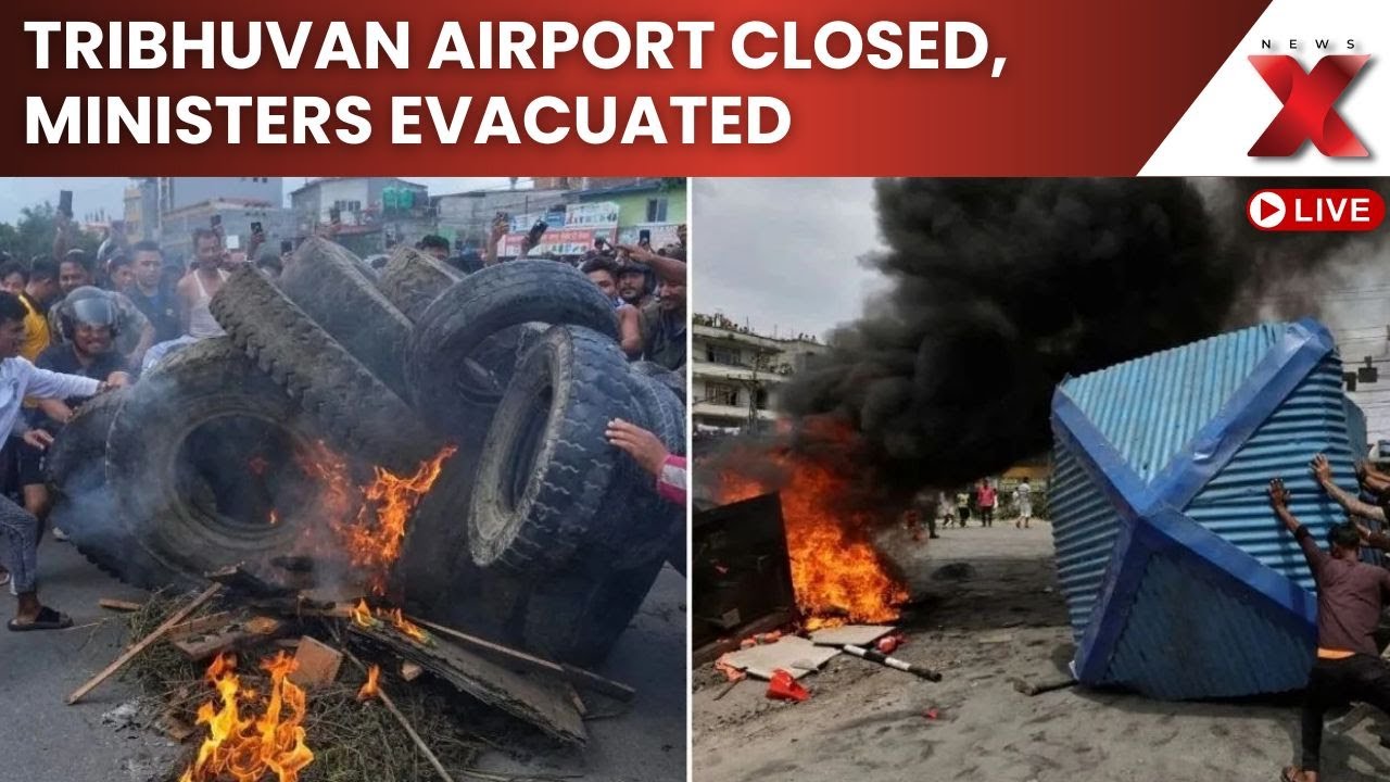 Nepal Protests LIVE: Tribhuvan Airport Shut, Ministers Evacuated Amid Unrest | Newsx