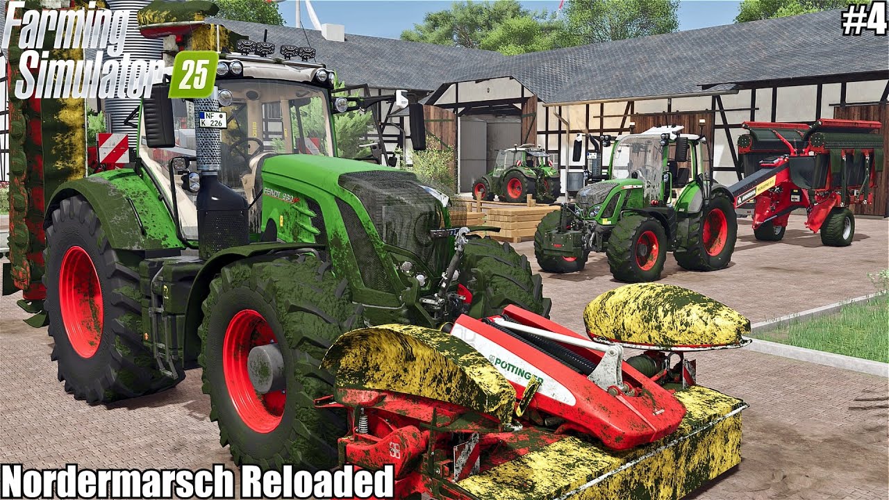 MOWING GRASS, TEDDING AND WINDROWING| Nordermarsch Reloaded | 4