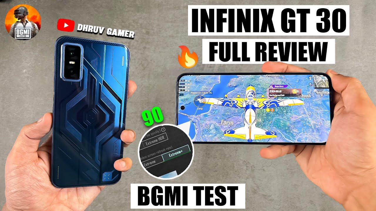 BGMI 3.9 on Infinix GT 30 🔥 Battery & Heating Test + GT Kit 90FPS