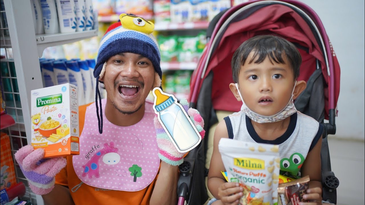 DRAMA ANAK - MAMAH DAN ALI JAGAIN BAYI BERMAIN DAN BELI JAJANAN 😅 | Ali vlog