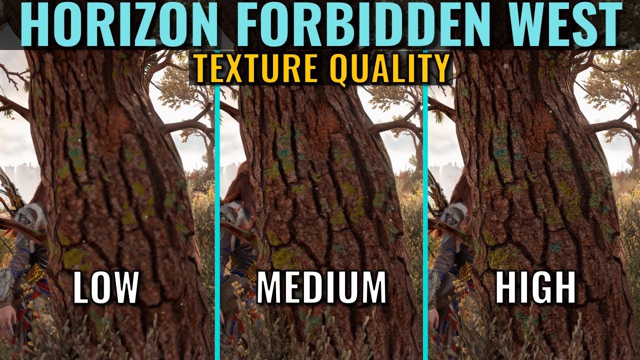 Horizon Forbidden West - Texture Quality - FPS, VRAM Comparison - RTX 3070 - 1440p High DLSS Quality