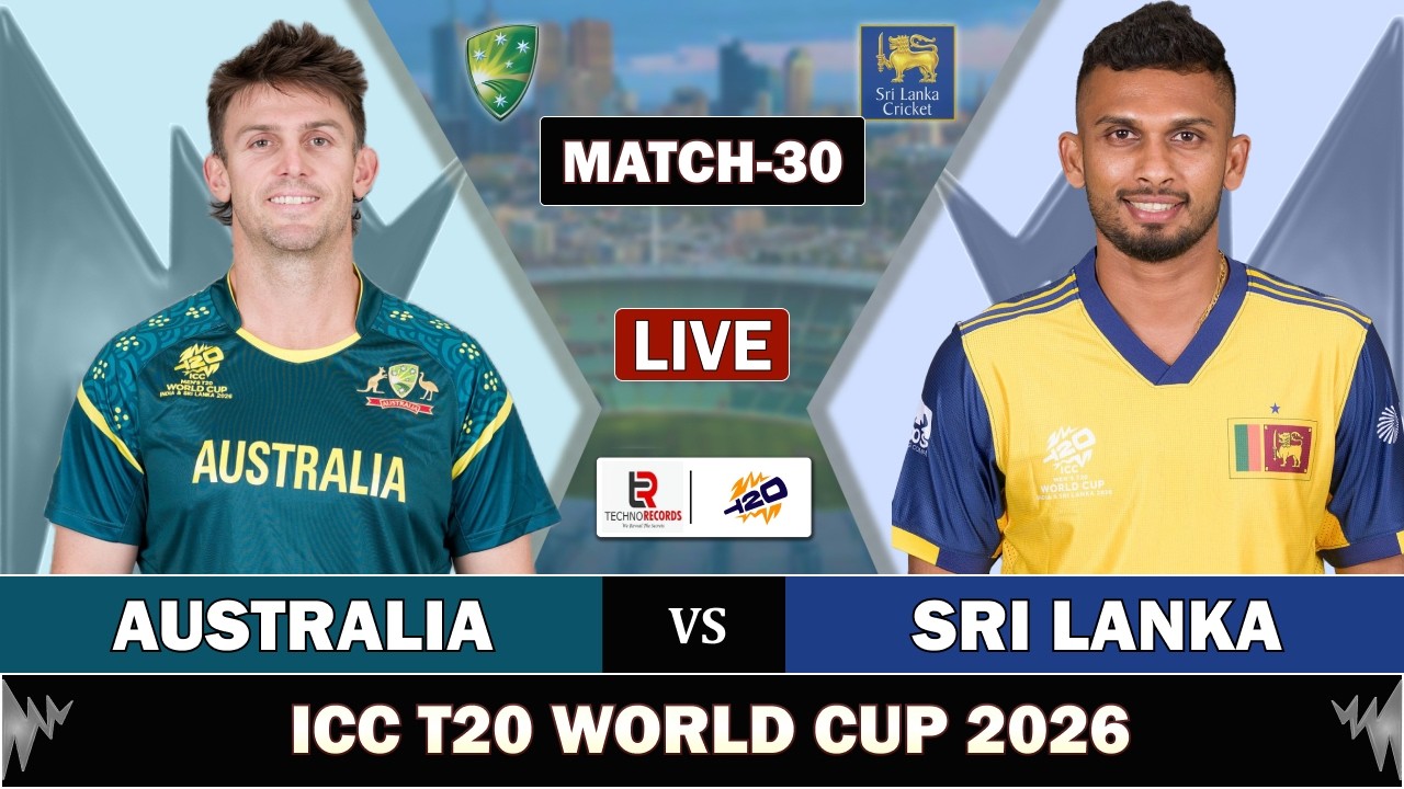 LIVE AUSTRALIA vs SRI LANKA MATCH 30 LIVE SCORE | SL vs AUS LIVE CRICKET MATCH COMMENTARY AUS 2 OV