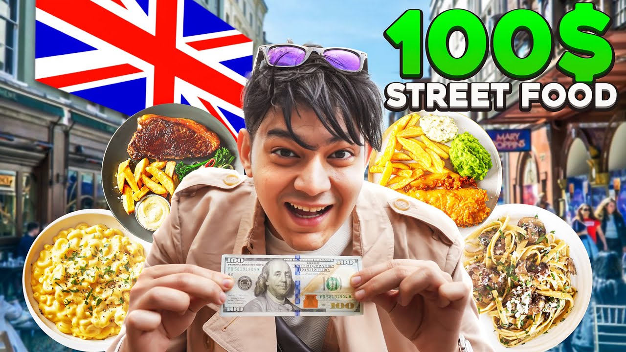 100$ Street Food Challenge в Лондоне (ЭТО БЫЛО ДОРОГО)