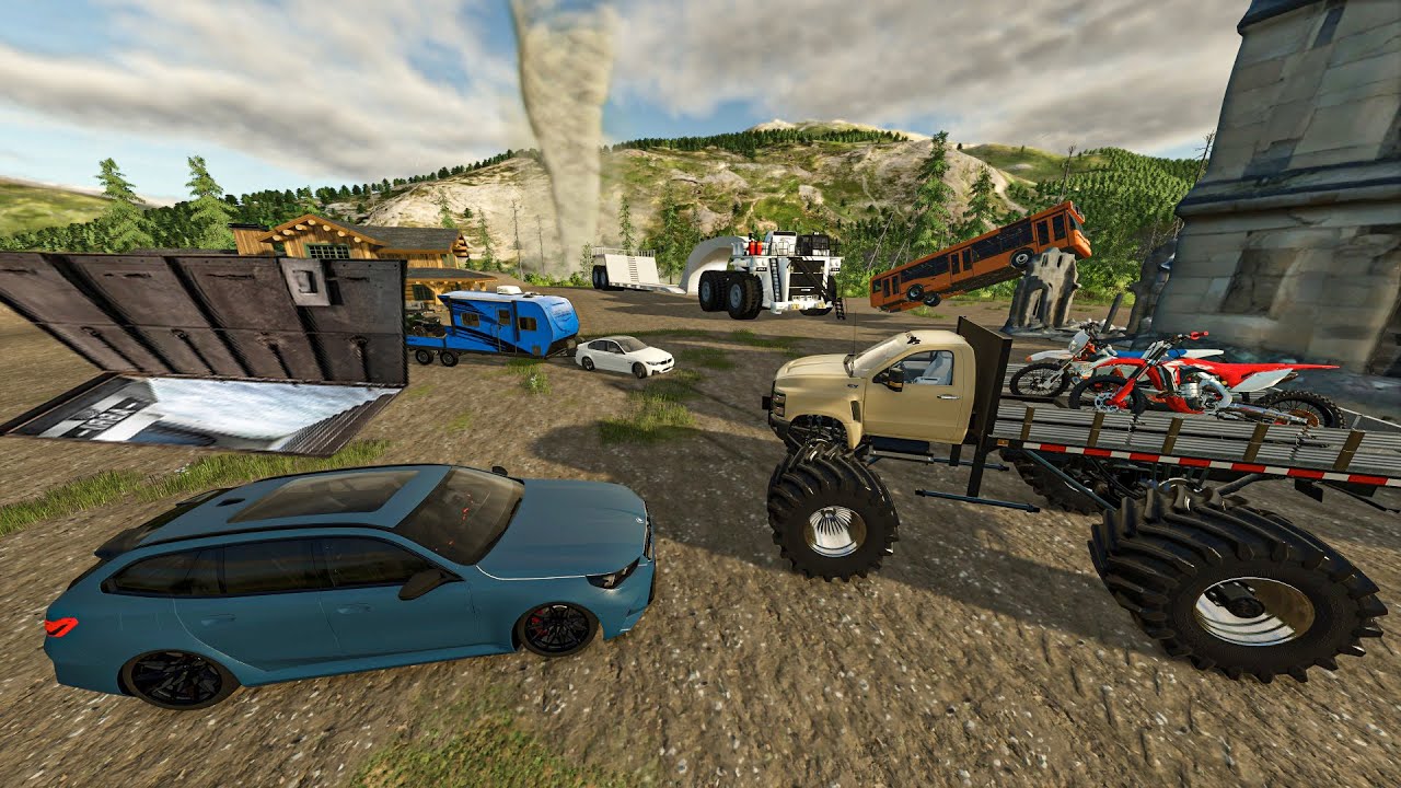 D&eacute;couverte d'un Bunker Secret pour Survivre &agrave; la Tornade | Farming Simulator 25