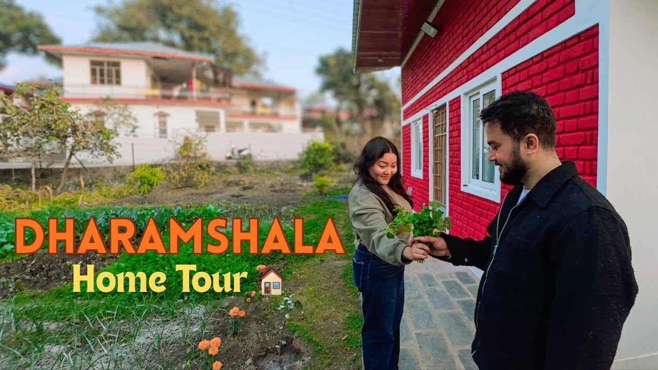 Dharamshala Home Tour + Fresh Garden Veggies & Fruits 🍋 🍊 🥬 | Cooking Pahadi Thali ❤️