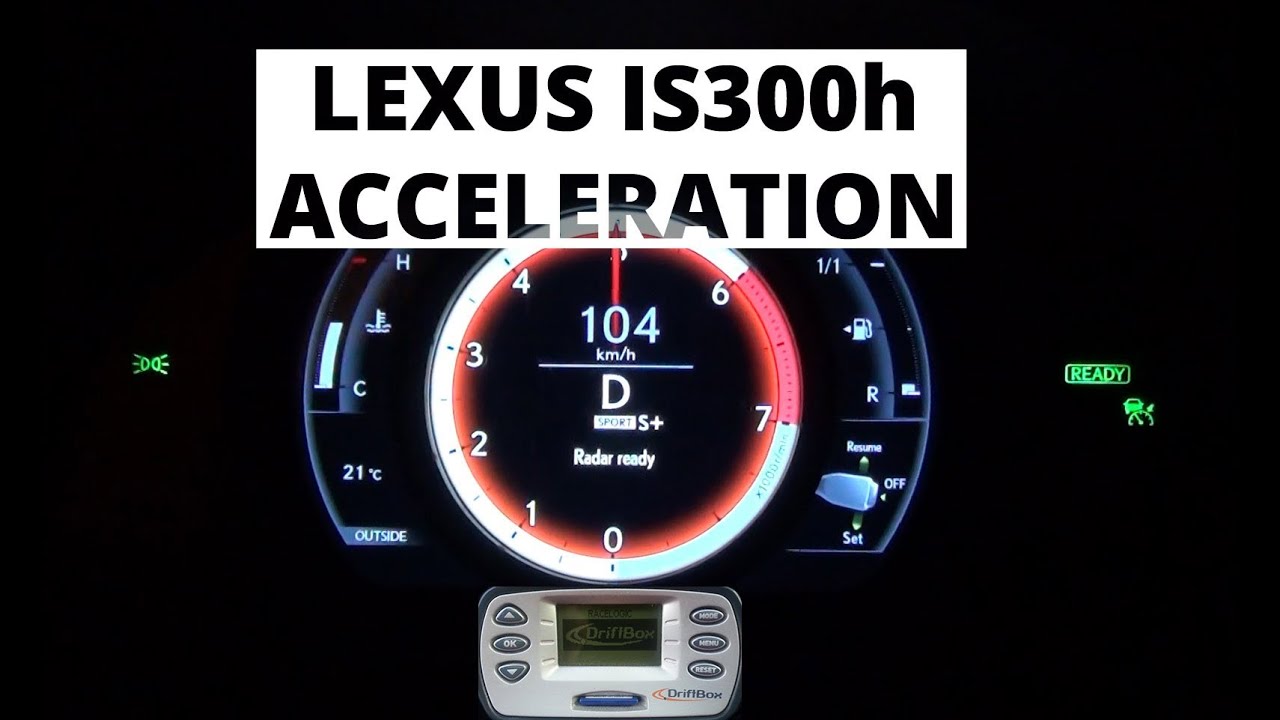 Lexus IS 300h 223 hp - acceleration 0-100 km/h