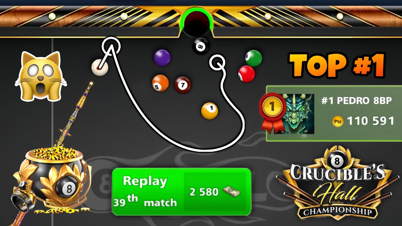 8 BALL POOL RANK #1 IN CRUCIBLE HALL CHAMPIONSHIP! 🏆🎱 - Pedro 8BP
