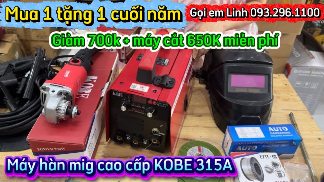 🔴MUA NGAY 1 TẶNG 1 MÁY CẮT TAY 650K🔴 MÁY MIG ĐA NĂNG CAO CẤP KOBE 315A NHẬT #mayhan #kobe #mayhanmig