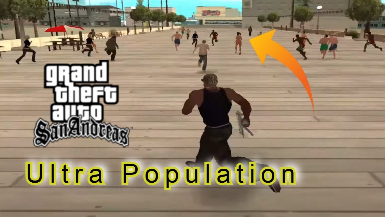 Max Peds On Streets for GTA San Andreas | GTA SA Peds Ultra Population Mod  | gta sa ped tweaks mod