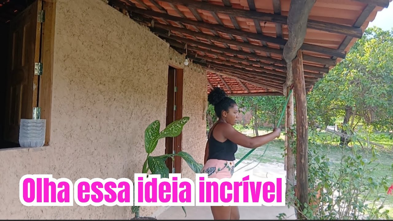 Olha essa idéia que fiz para deixar a frente da casinha mais bonita 