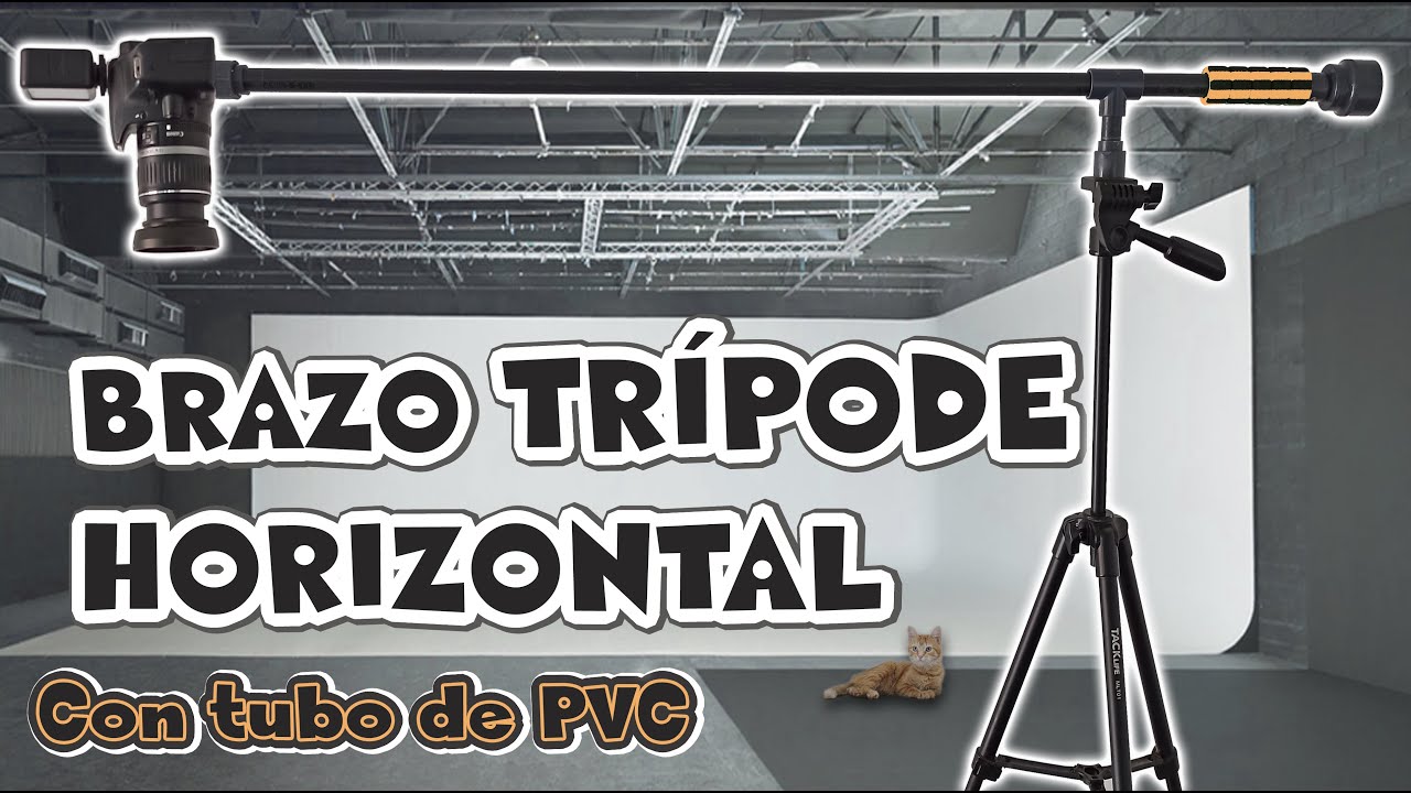 TRUCO Cómo hacer un BRAZO de TRIPODE HORIZONTAL con tubo de pvc MUY ECONOMICO