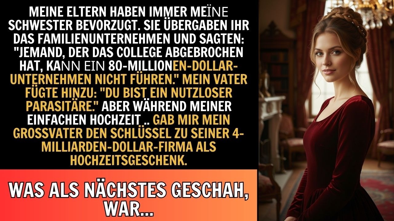 Niemand hatte erwartet, dass mein Großvater am Hochzeitstag meiner Schwester eine Überraschung ...
