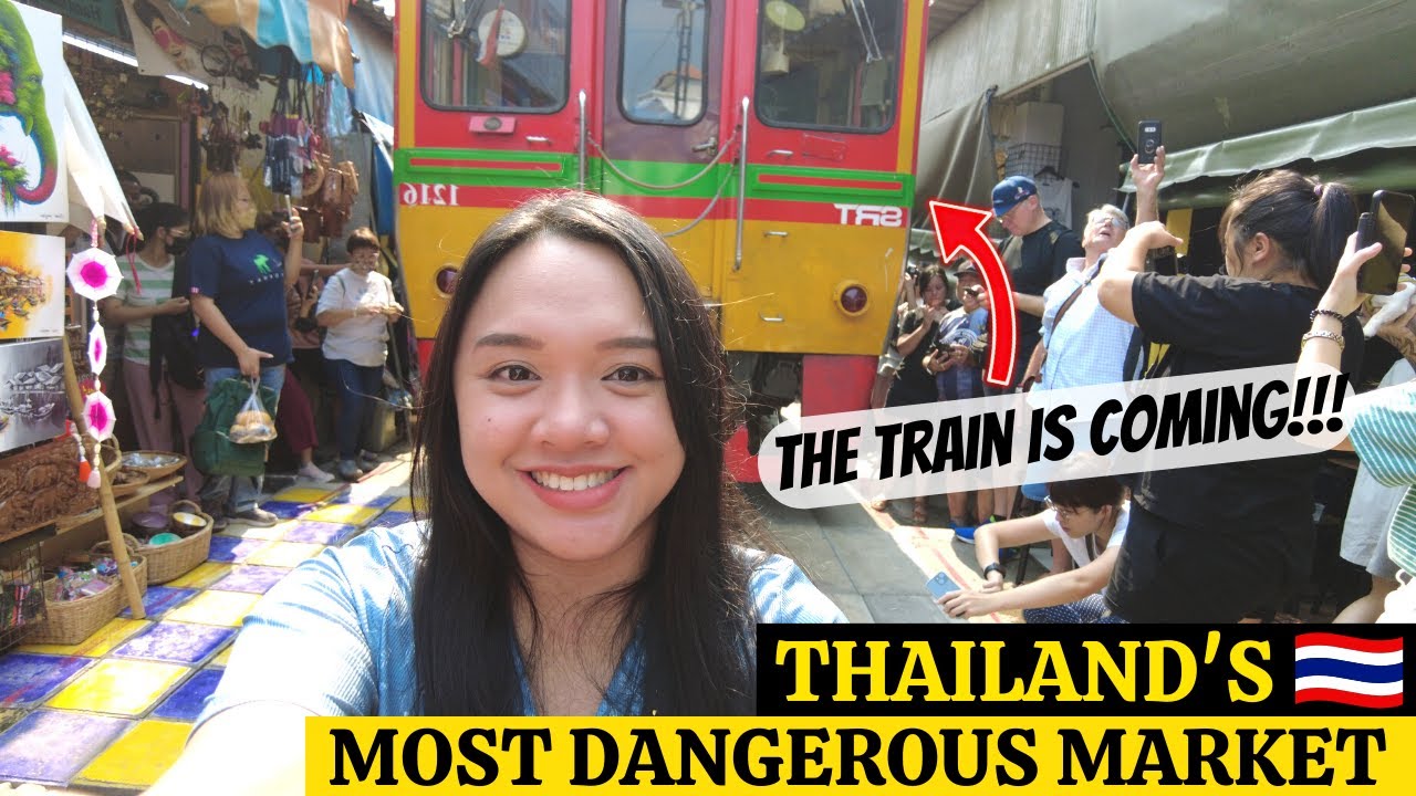 [ENG SUB] MAEKLONG RAILWAY MARKET | BANGKOK THAILAND VLOG 2023