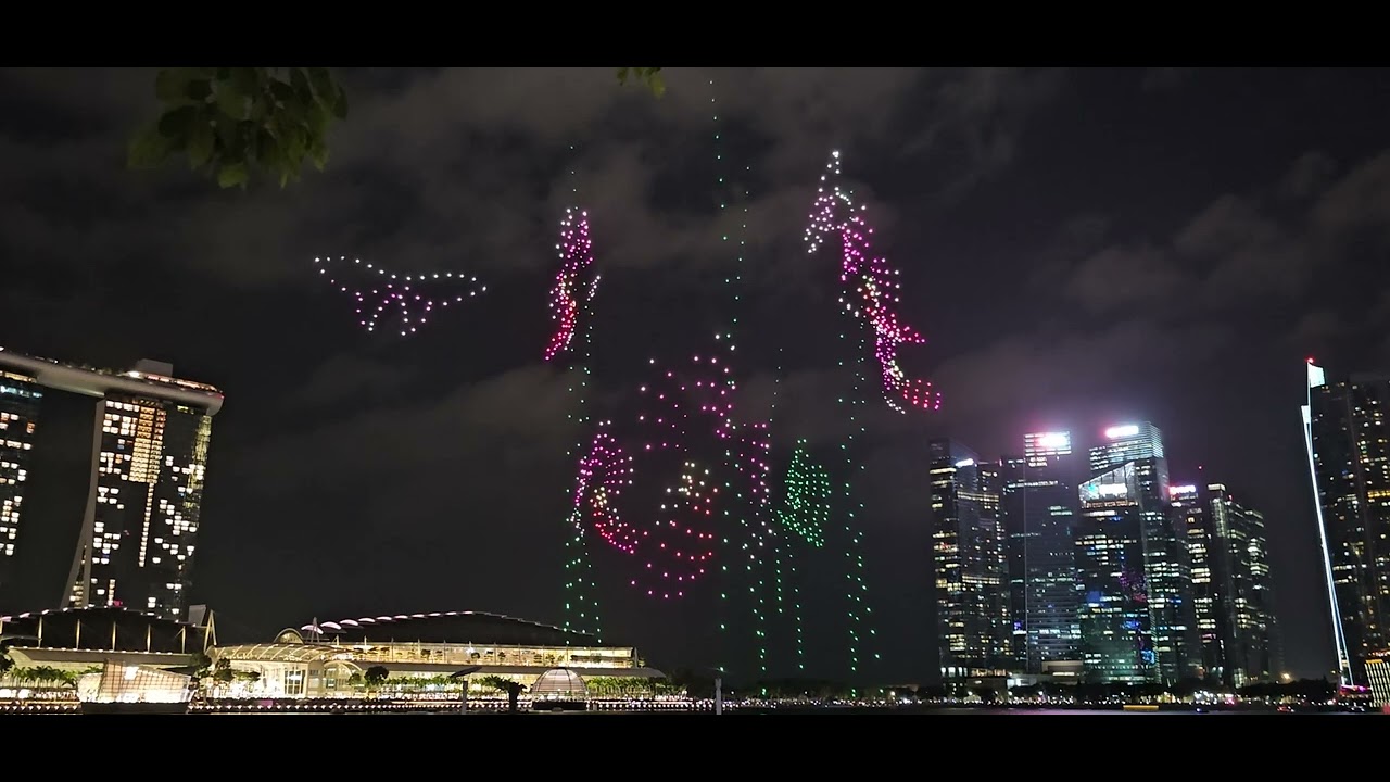 MBS Lunar New Year of the Dragon 2024 Drones Light Show 01