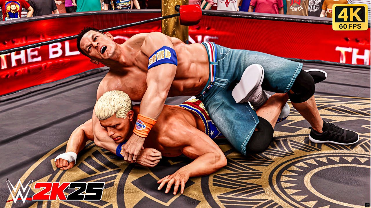 WWE 2K25 — Джон Сина против Коди Роудса — матч за титул абсолютного чемпиона WWE | [4K60FPS] Гейм...
