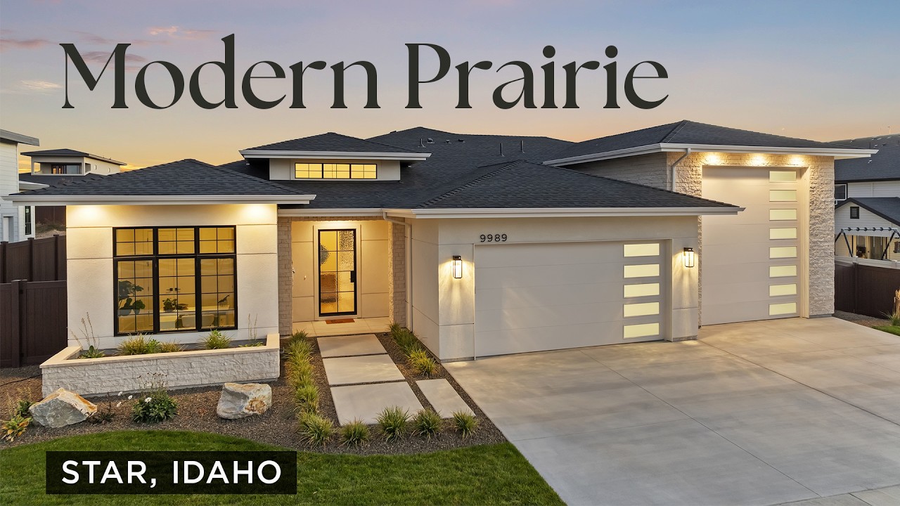 Star, Idaho, House Tour | New Construction Modern Pairie Architecture with Venetian Plaster