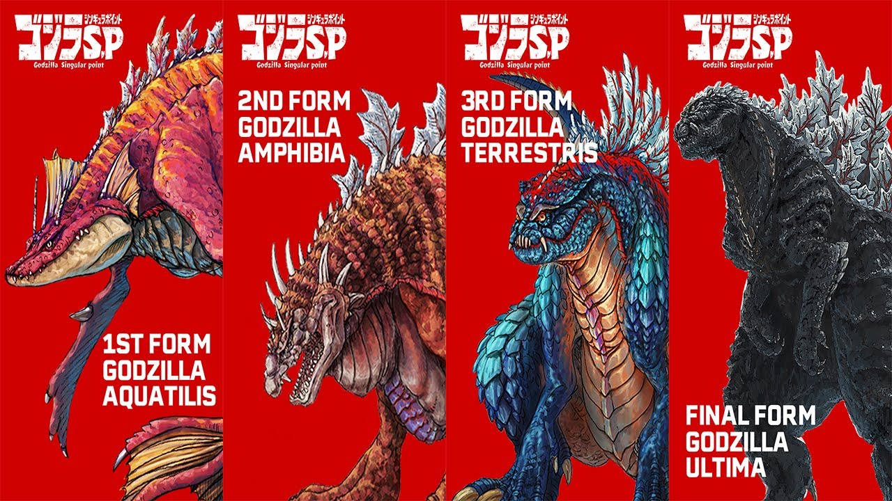 All Godzilla Singular Point Evolution Godzilla Ultima Aquatilis Amphibia Terrestris ゴジラ S.P #shorts