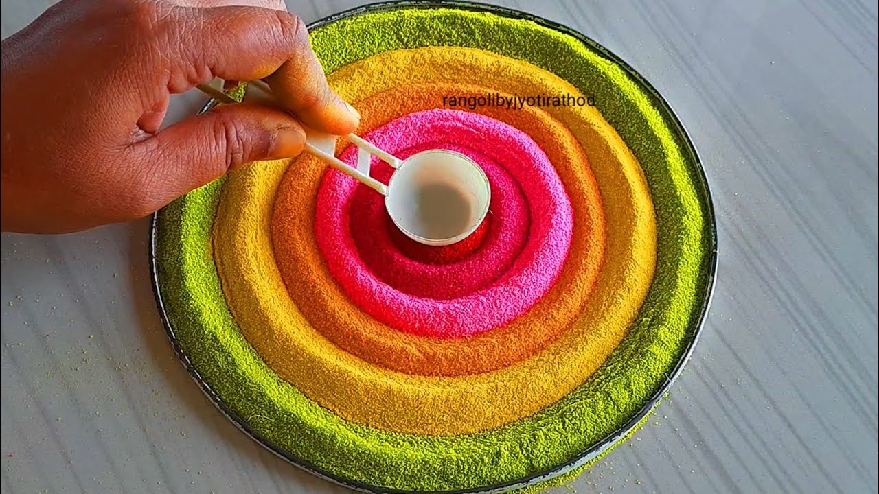 Sand art || Satisfying rangoli designs || New Year Rangoli Designs