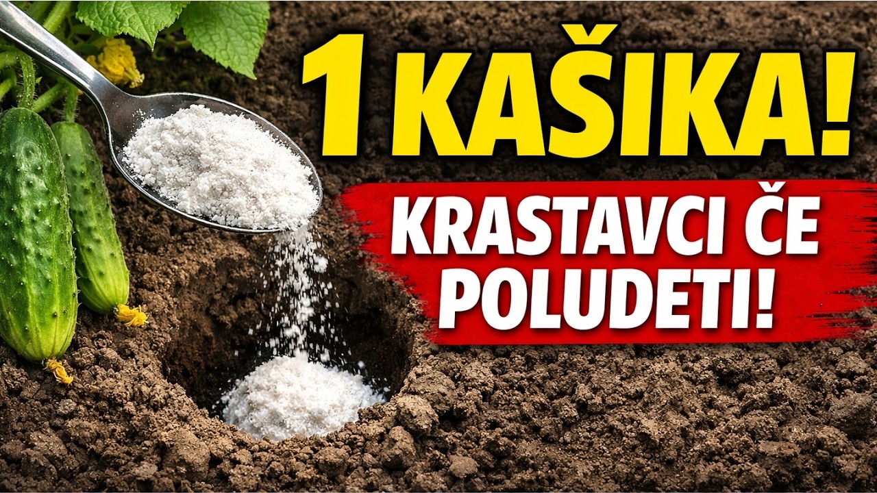 Stavite 1 KAŠIKU OVOGA u rupu i nećete znati šta ćete sa KRASTAVCIMA! Berba do kasne jeseni!