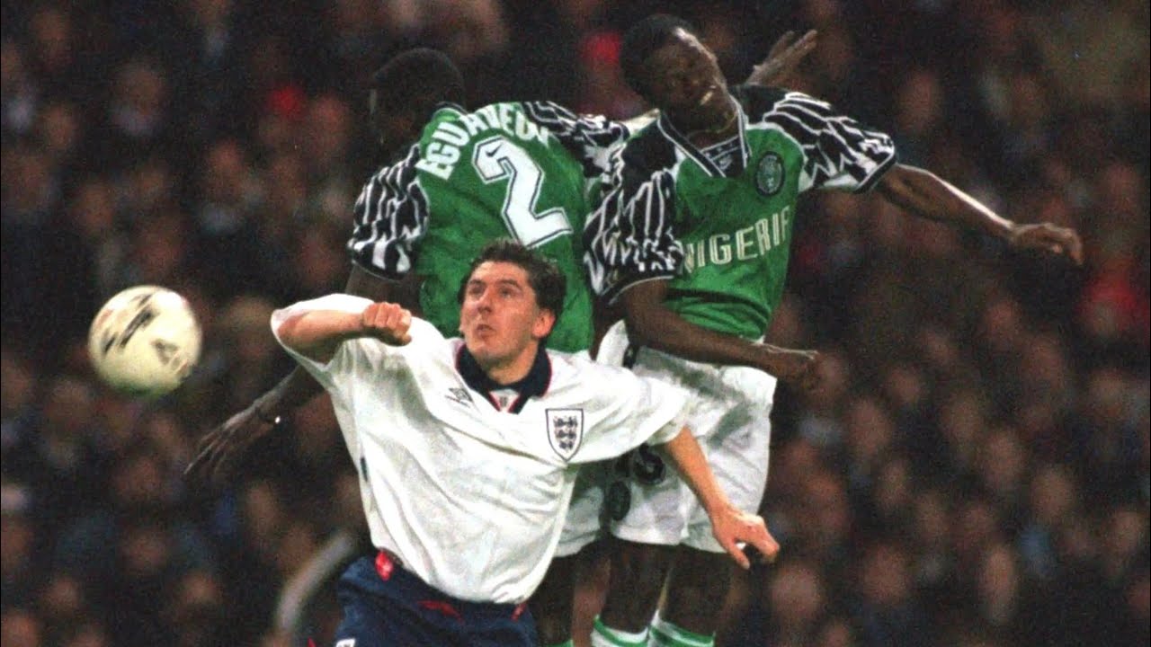 Friendly  1994     England   ( Alan Shearer ,Platt )   vs    Nigeria (Okocha , Finidi  ,Kanu )