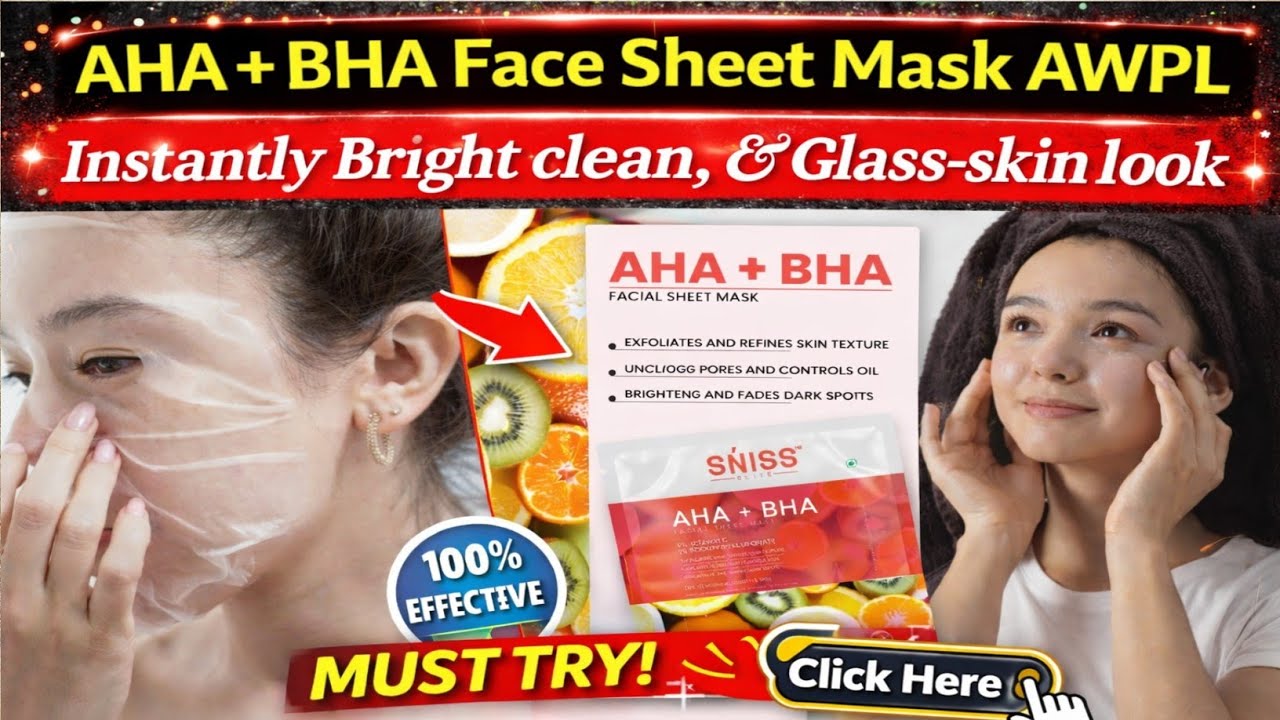 AHA + BHA Face Sheet Mask AWPL | Asclepius SNISS ELITE  | Striker Guru Ji