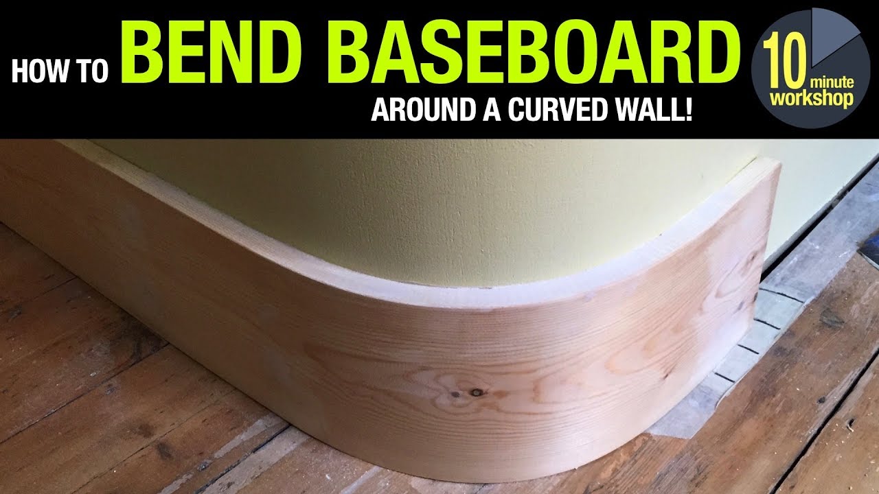 How To Bend Baseboard Around a Curved Wall [video 