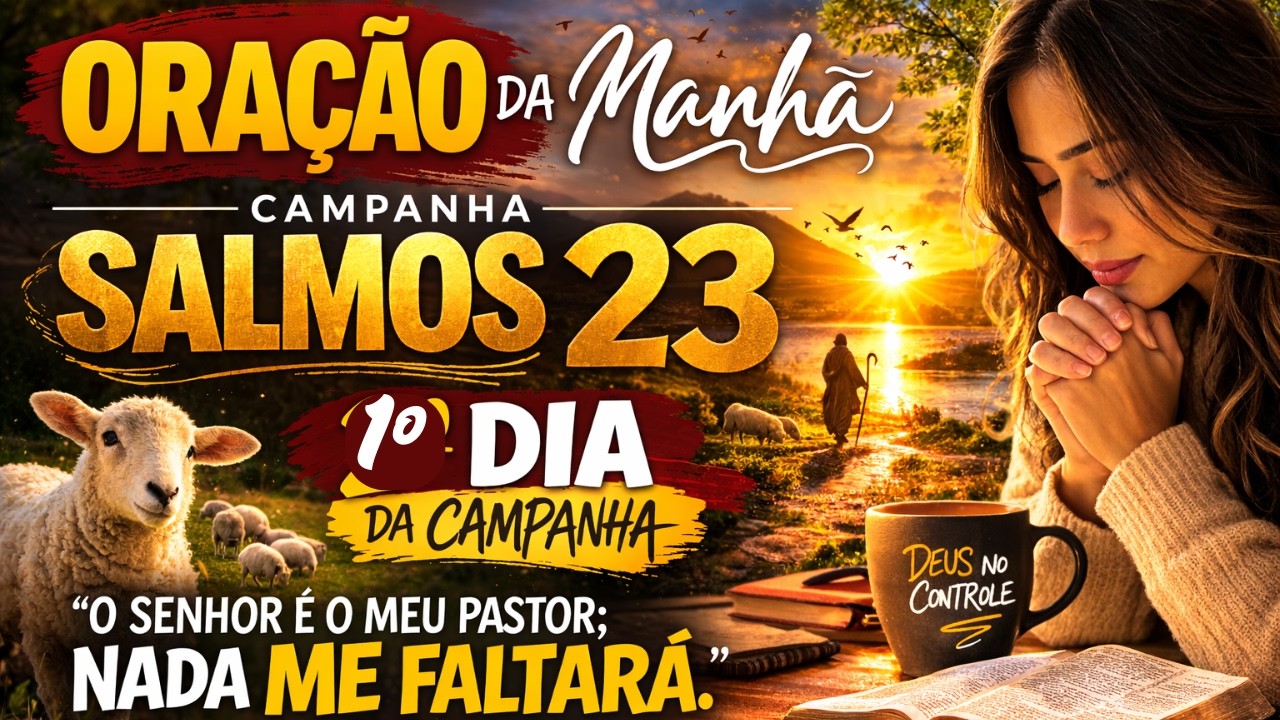 ORAÇÃO DA MANHÃ NADA VAI TE FALTAR | Campanha SALMOS 23 Para Prosperar