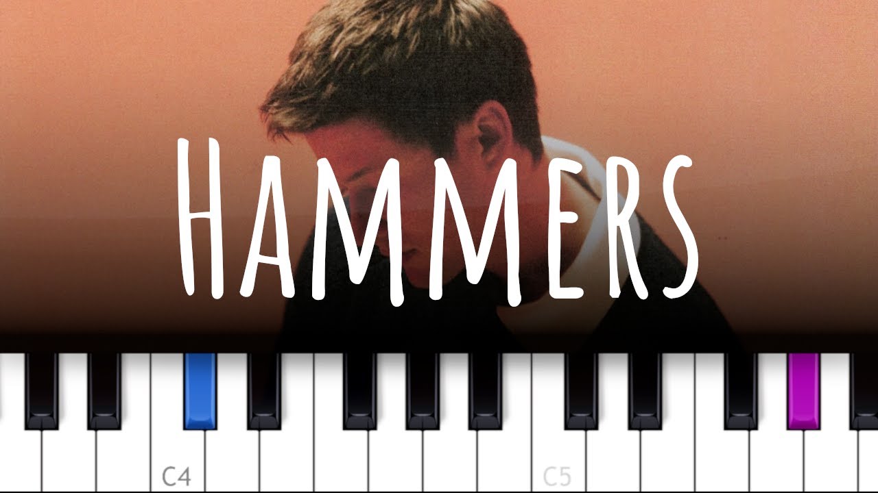Hammers ~ Alec Benjamin  (piano tutorial)