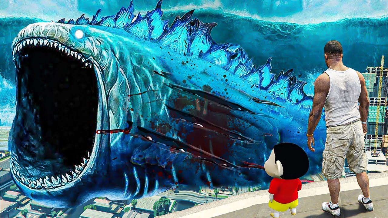 Who Killed Giant Monster Bloop Biggest Fish in GTA 5! The Bloop Giant Fish Sea Monster