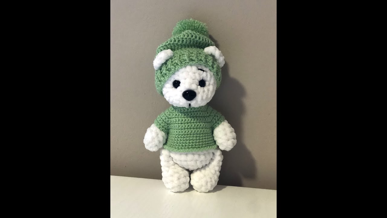 Одежда крючком для мишутки  по мк от Дарьи  Сальтевскойörme ayı, knitted bear,oso tejido,ニットクマ