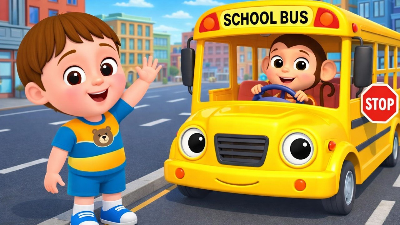 Las ruedas del autobús | Canciones infantiles | Rimas de la guardería PiuPiu