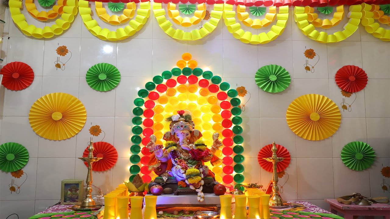 Ganpati Decoration for Home | Making of Last Few Hours | Based on Paper Glass Theme | 2019 |