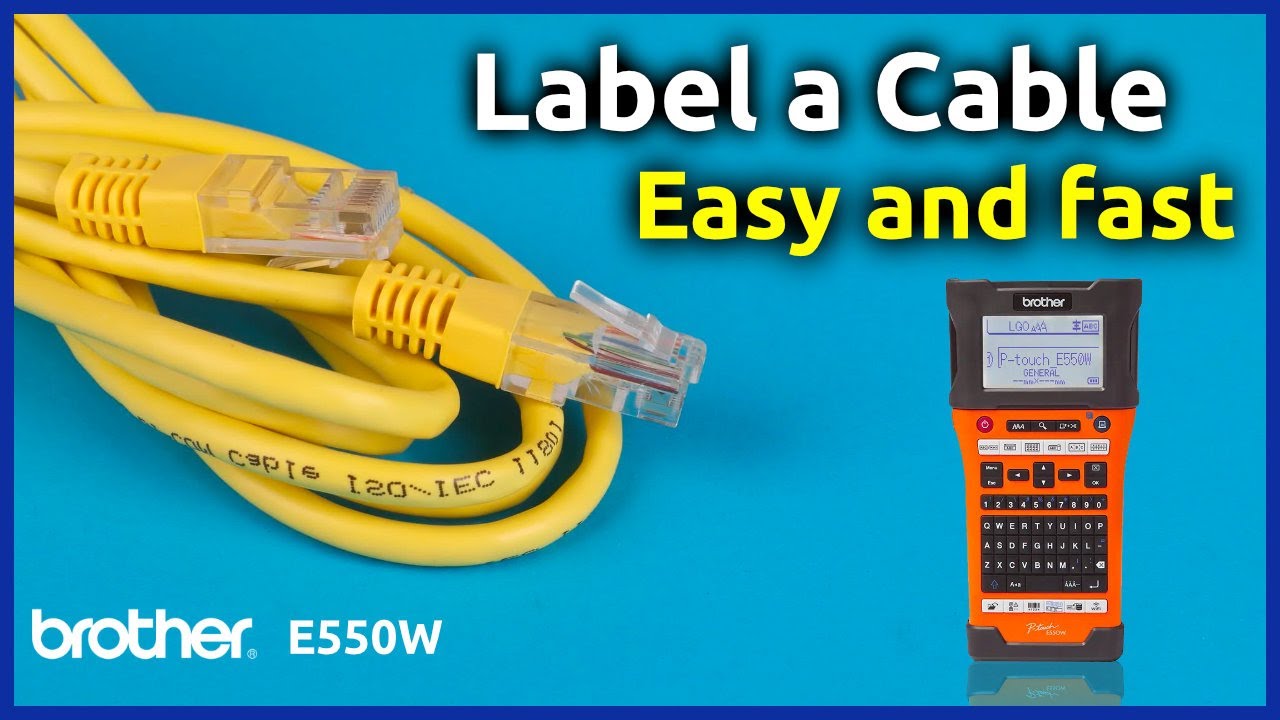 Easiest way to label a cable - Brother E550W #Shorts