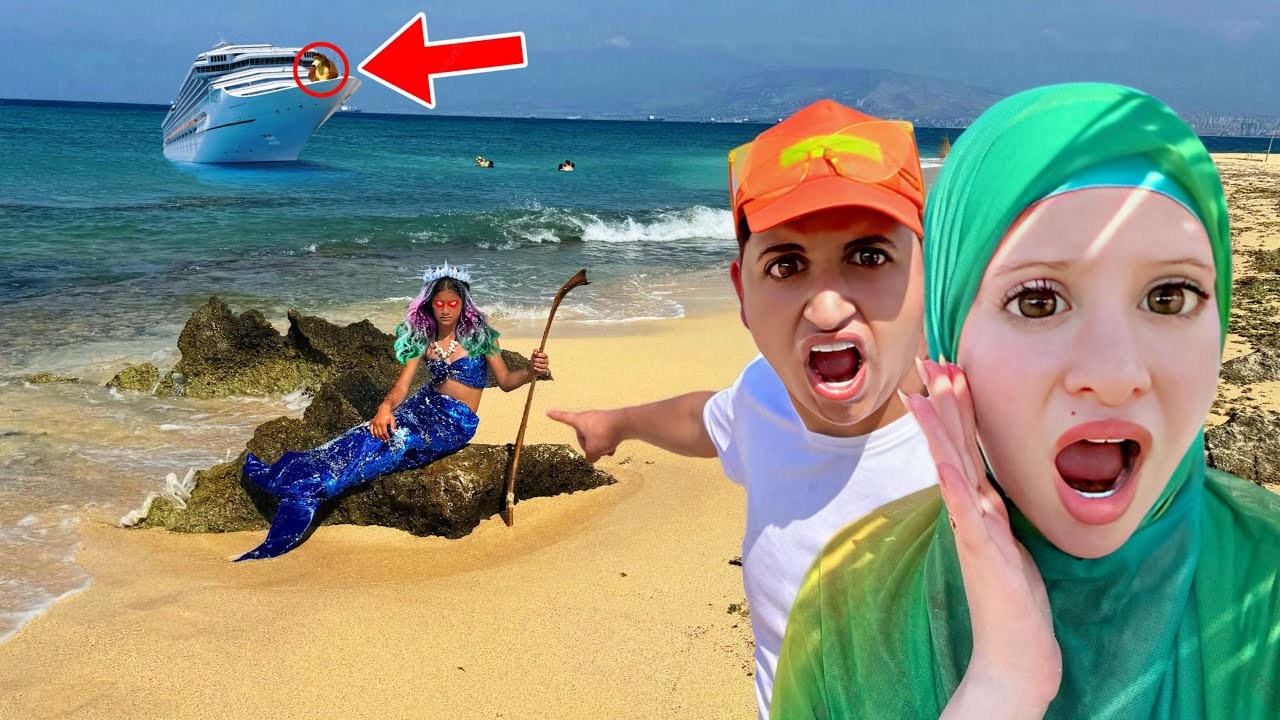 اكتشفنا موقع حورية البحر الأسطورية 🧜🏻‍♀️في الجزيرة المهجورة…!!مغامرة صعبة