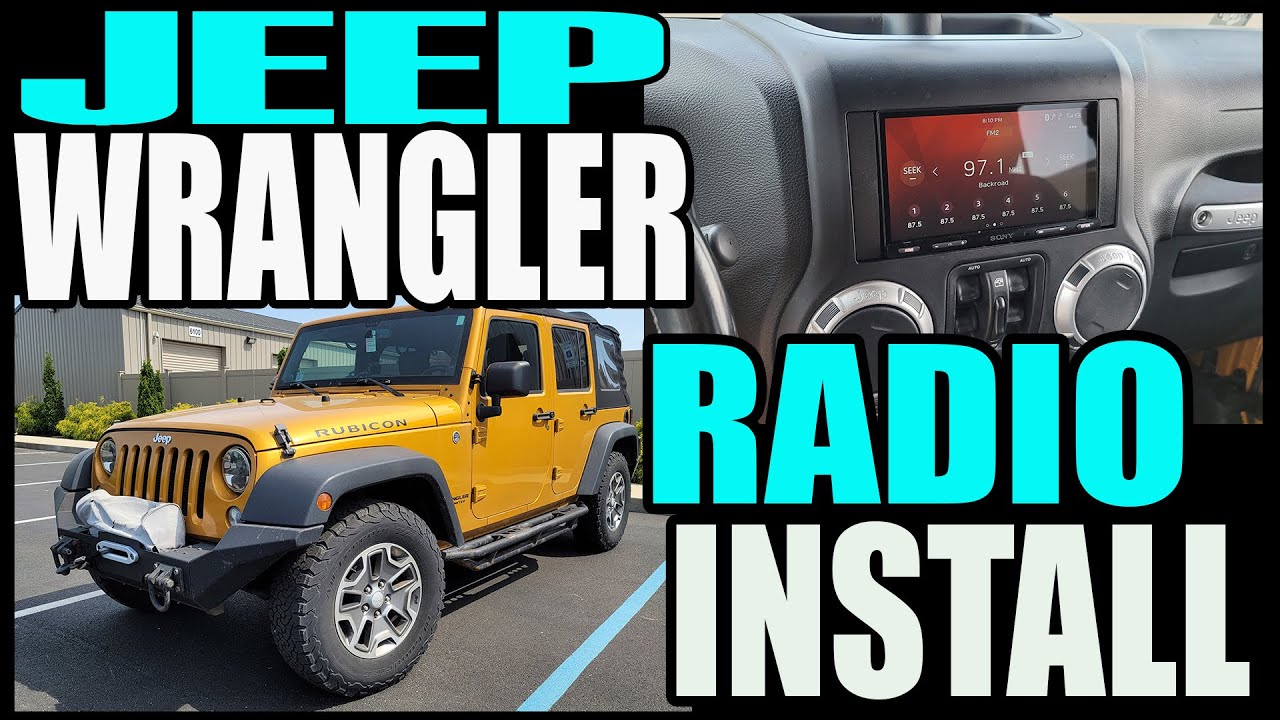 JEEP WRANGLER JK SONY XAV-AX5500 УСТАНОВКА РАДИО ДВОЙНОГО DIN