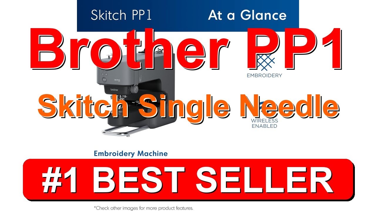 Brother PP1 Skitch Single Needle Embroidery Machine and SA650 50 Color Designio Thread - B0DN8X238Q