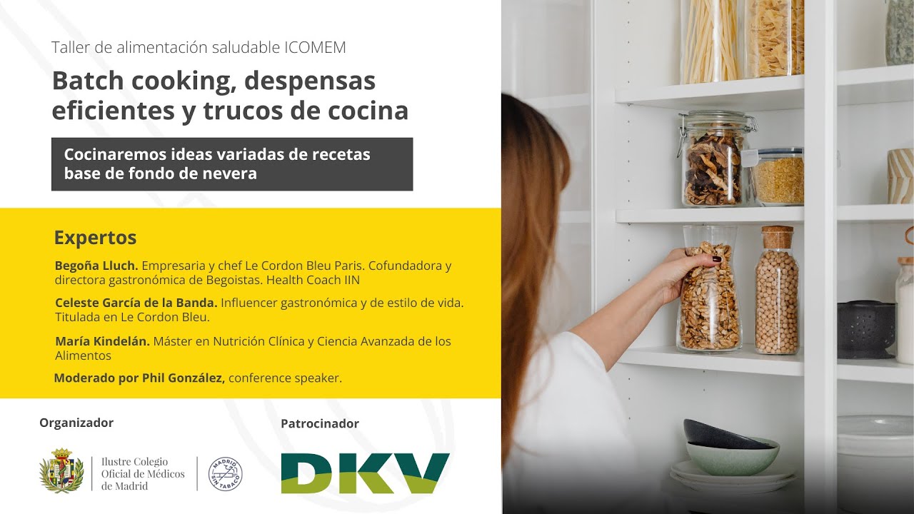 Salud al plato: Batch Cooking, despensas eficientes y trucos de cocina