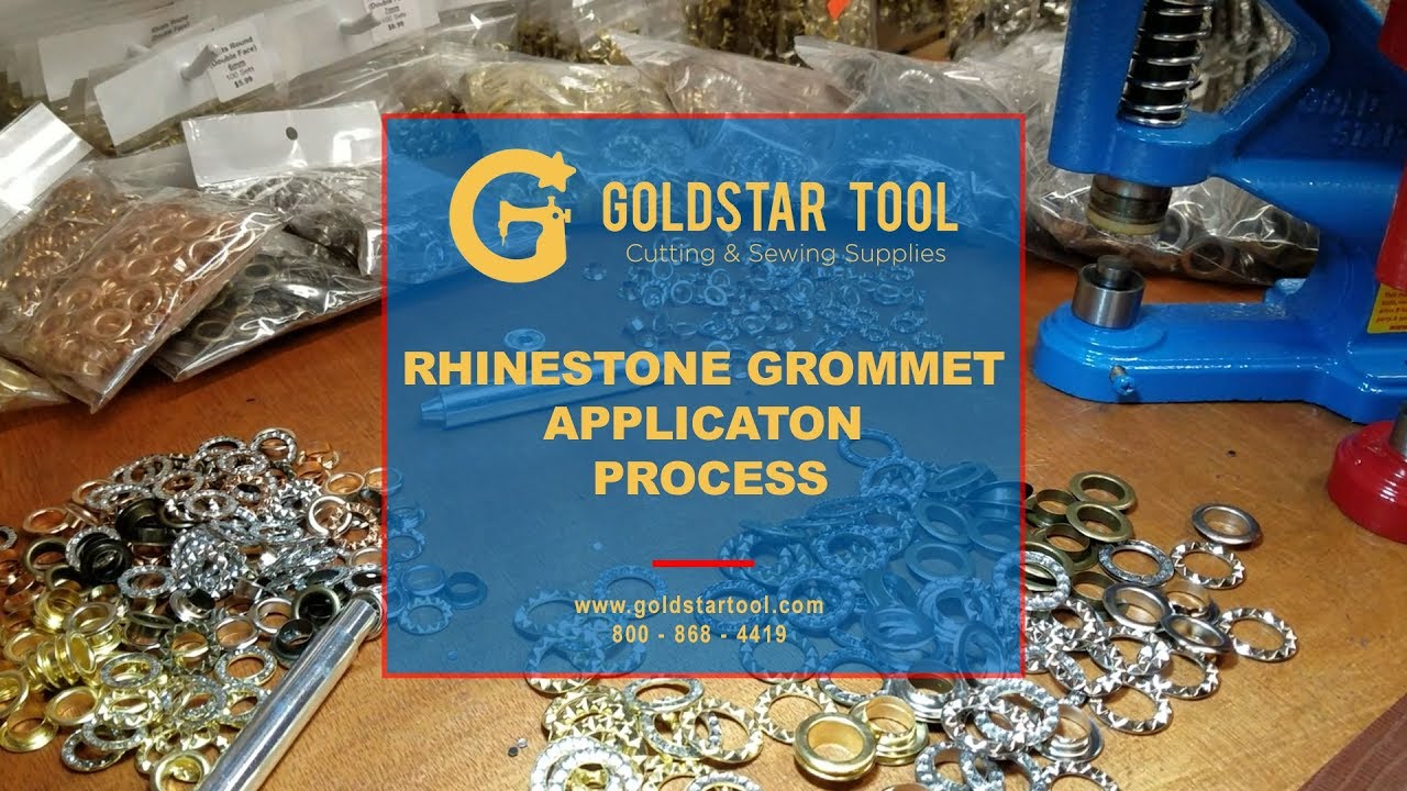 Tutorial - Rhinestone Grommet Application Process - Goldstartool.com - 800-868-4419