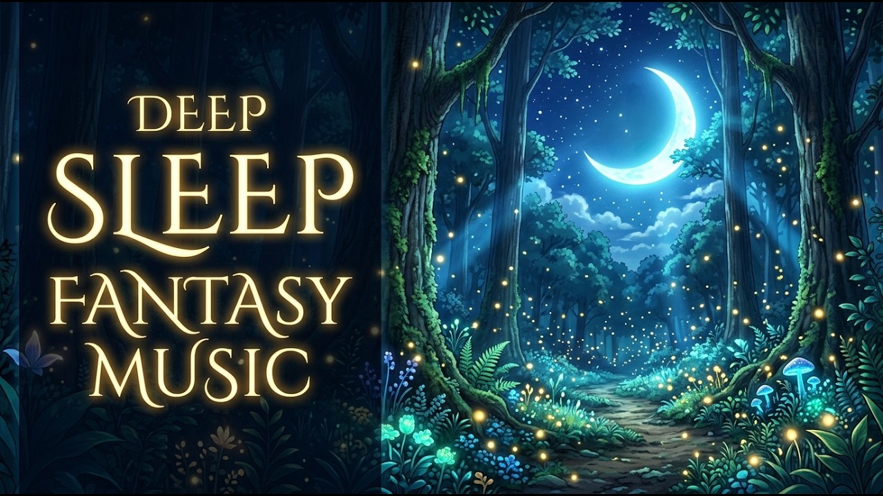 Deep Sleep Fantasy Music 🌙 Ghibli Style Piano & Music Box | Peaceful Night Forest Sleep Music 1 Hour