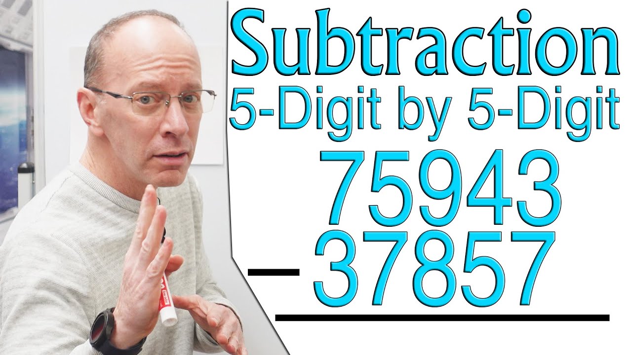 5 Digit Subtraction with Borrowing and Regrouping - 3 Problems