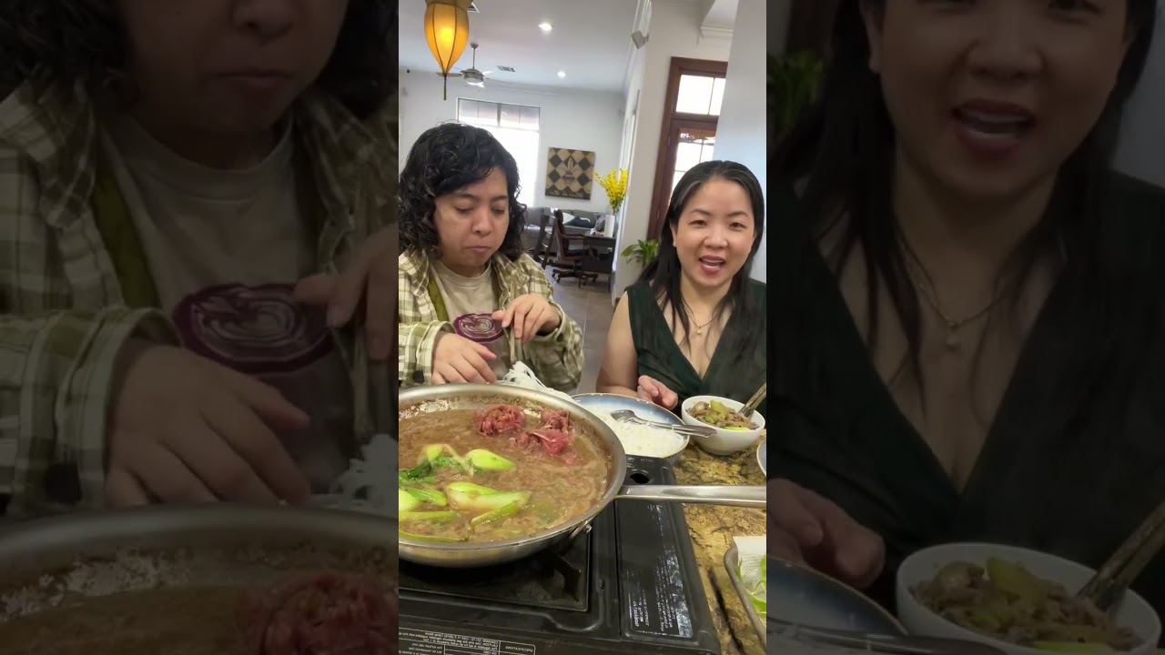 Mắm ruốc nhúng khổ qua với thịch bò ngon gì đâu 